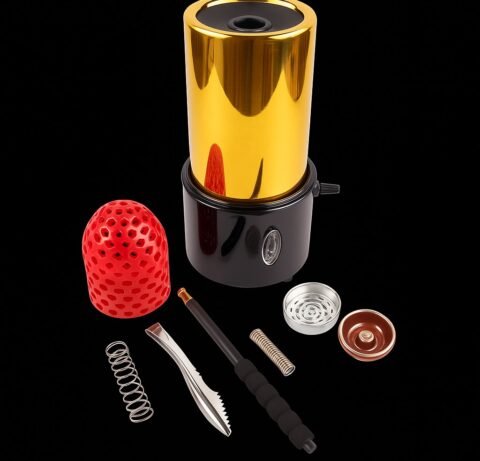 Narghilea „Lipstick Gold” — stil modern, experiență autentică