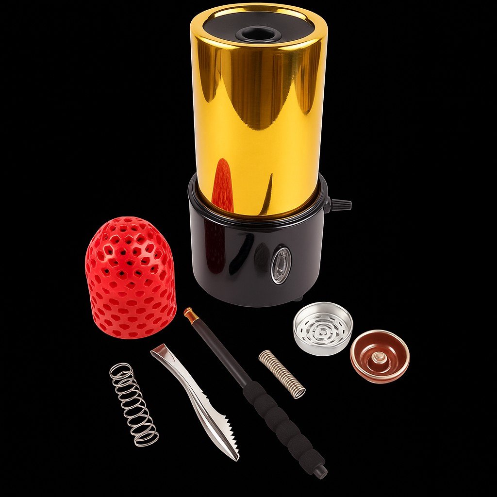 Narghilea „Lipstick Gold” — stil modern, experiență autentică