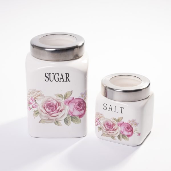 Eleganță și Organizare – Set Condimente 7 Piese cu Capac Inox și Suport Metalic - imagine 2