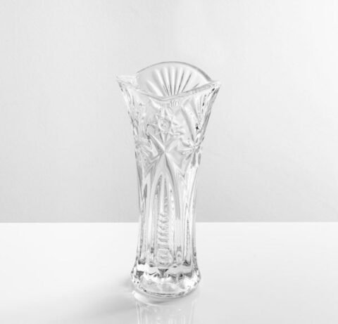 Vază Transparentă Minimalistă – Sticlă Groasă, Ø13.5 cm, H24 cm