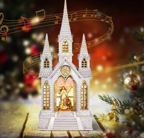 Glob de zăpadă iluminat pentru biserică