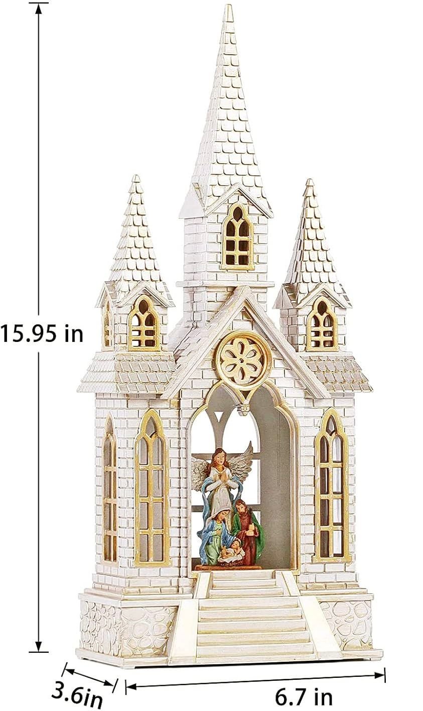 Glob de zăpadă iluminat pentru biserică - imagine 2